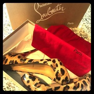 Christian Louboutin Cheetah Patent Pumps